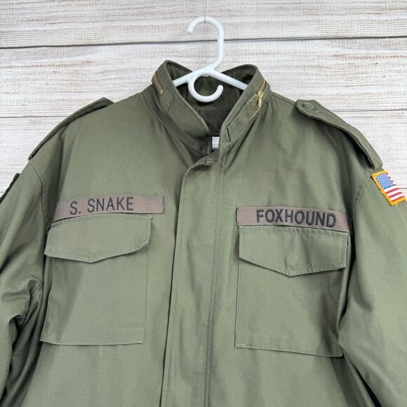 Rothco Metal Gear Field Jacket M-65 Mens Large Green Solid Snake Foxhound SFG - Picture 3 of 11